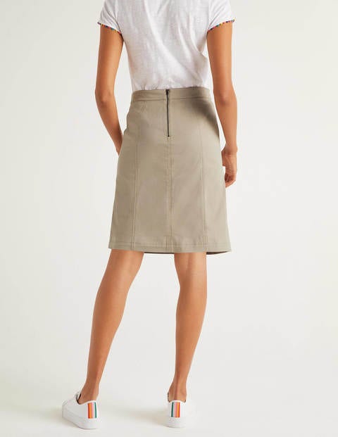 Daisy Chino Skirt - Soft Stone Daisy Chino Skirt - Soft Stone