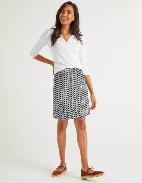 Daisy Chino Skirt - French Navy, Fan Mono Daisy Chino Skirt - French Navy, Fan Mono