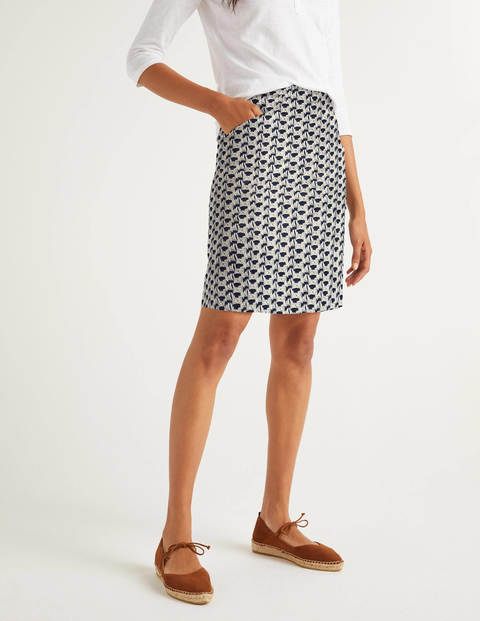Daisy Chino Skirt - French Navy, Fan Mono Daisy Chino Skirt - French Navy, Fan Mono