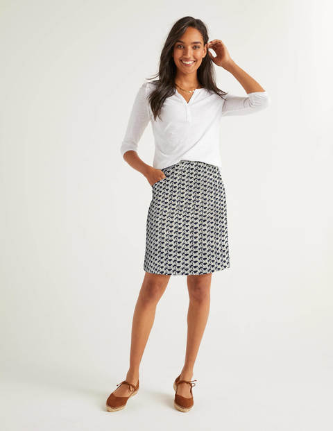 Daisy Chino Skirt - French Navy, Fan Mono Daisy Chino Skirt - French Navy, Fan Mono