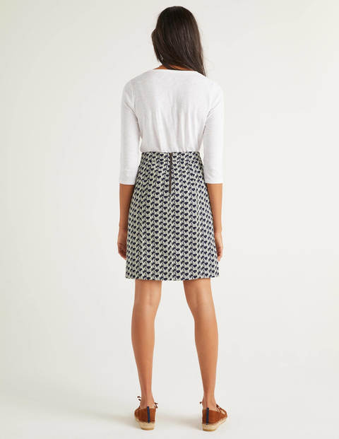 Daisy Chino Skirt - French Navy, Fan Mono Daisy Chino Skirt - French Navy, Fan Mono