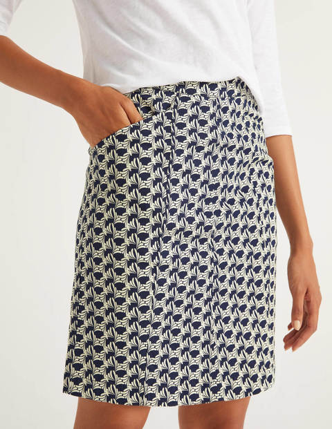 Daisy Chino Skirt - French Navy, Fan Mono Daisy Chino Skirt - French Navy, Fan Mono