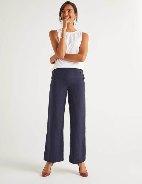 Imogen Linen Pants - Navy Imogen Linen Pants - Navy