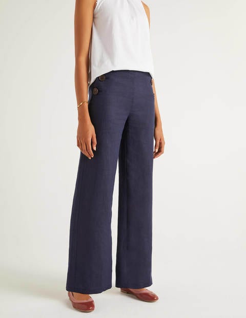 Imogen Linen Pants - Navy Imogen Linen Pants - Navy