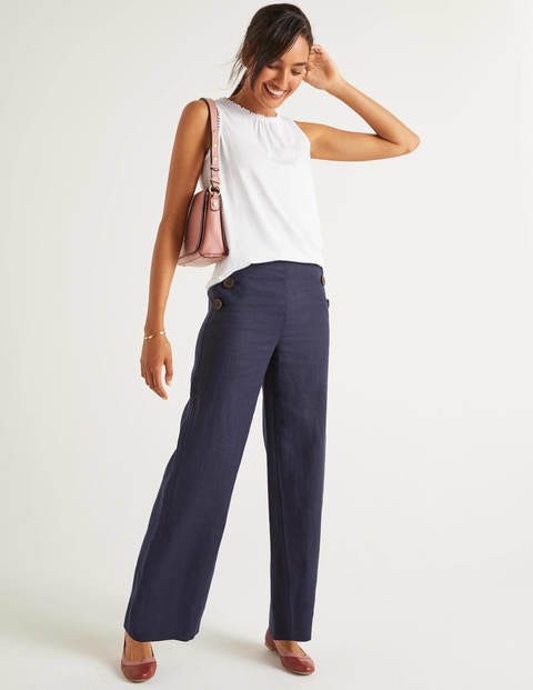 Imogen Linen Pants - Navy Imogen Linen Pants - Navy
