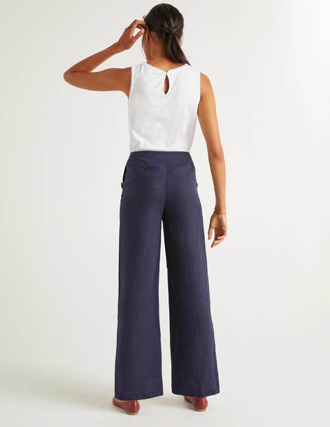 Imogen Linen Pants - Navy Imogen Linen Pants - Navy