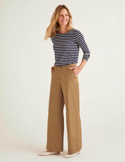 camel colored wide leg pants