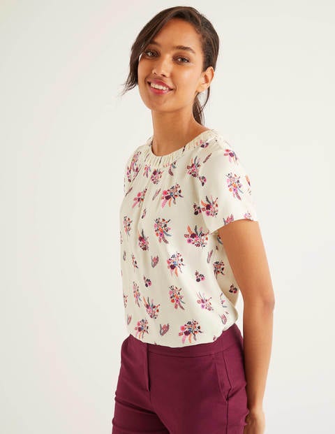 Carey Top - Ivory, Country Posy Carey Top - Ivory, Country Posy
