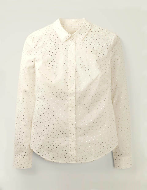 Modern Classic Shirt - Ivory and Gold, Polka Dot Modern Classic Shirt - Ivory and Gold, Polka Dot
