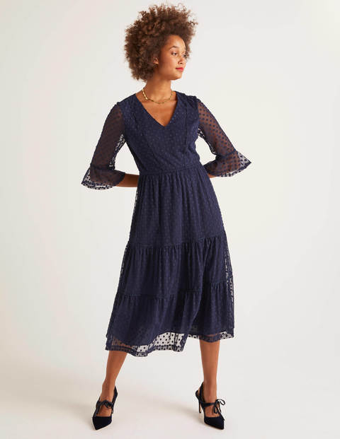 Rosanna Embroidered Dress - French Navy Rosanna Embroidered Dress - French Navy