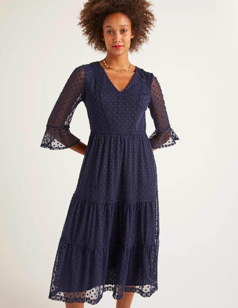 Rosanna Embroidered Dress - French Navy Rosanna Embroidered Dress - French Navy