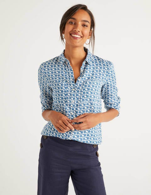 Linen Shirt - Aegean Blue, Skybird Linen Shirt - Aegean Blue, Skybird