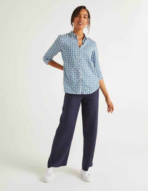Linen Shirt - Aegean Blue, Skybird Linen Shirt - Aegean Blue, Skybird