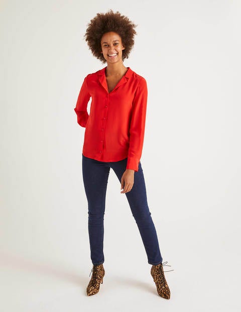 Tabitha Silk Shirt - Post Box Red Tabitha Silk Shirt - Post Box Red