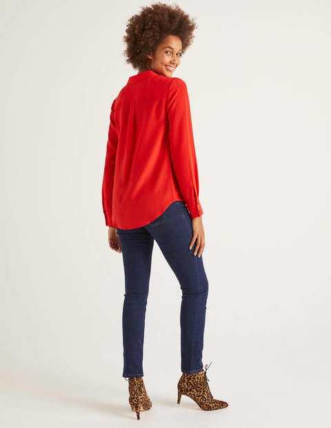 Tabitha Silk Shirt - Post Box Red Tabitha Silk Shirt - Post Box Red