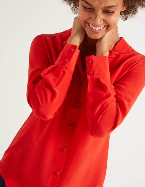 Tabitha Silk Shirt - Post Box Red Tabitha Silk Shirt - Post Box Red