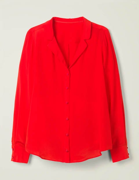 Tabitha Silk Shirt - Post Box Red Tabitha Silk Shirt - Post Box Red