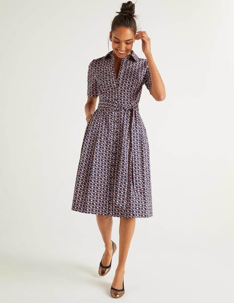 Anastasia Shirt Dress - Milkshake and Navy, Skybird Anastasia Shirt Dress - Milkshake and Navy, Skybird