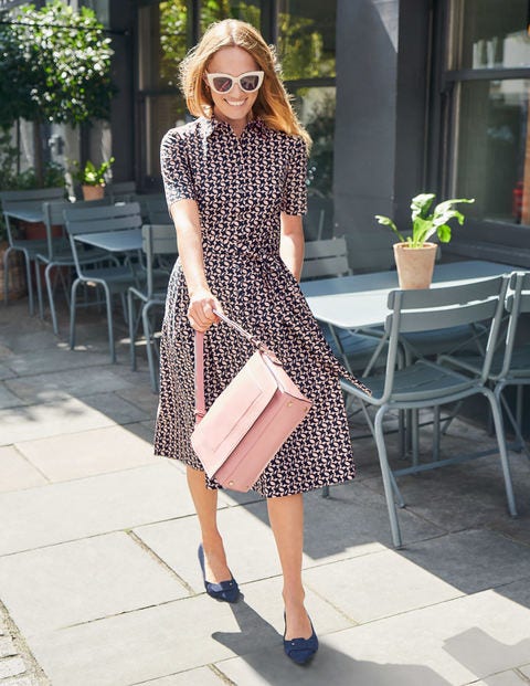 Anastasia Shirt Dress - Milkshake and Navy, Skybird Anastasia Shirt Dress - Milkshake and Navy, Skybird