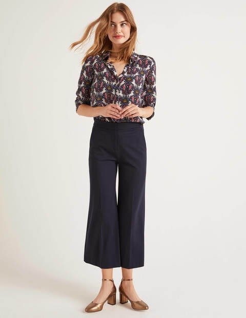 The Silk Shirt - French Navy, Crown and Country The Silk Shirt - French Navy, Crown and Country