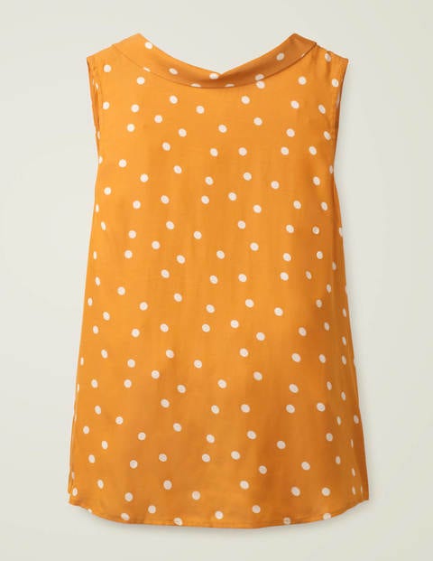 Top Adriana - Jaune ocre, Pois éparpillés Top Adriana - Jaune ocre, Pois éparpillés