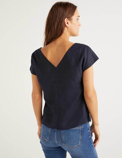 Alexandra Linen Top - Navy Alexandra Linen Top - Navy