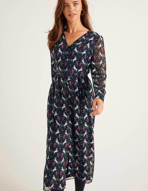 Hazel Midi Dress - Navy, Crown and Country Hazel Midi Dress - Navy, Crown and Country