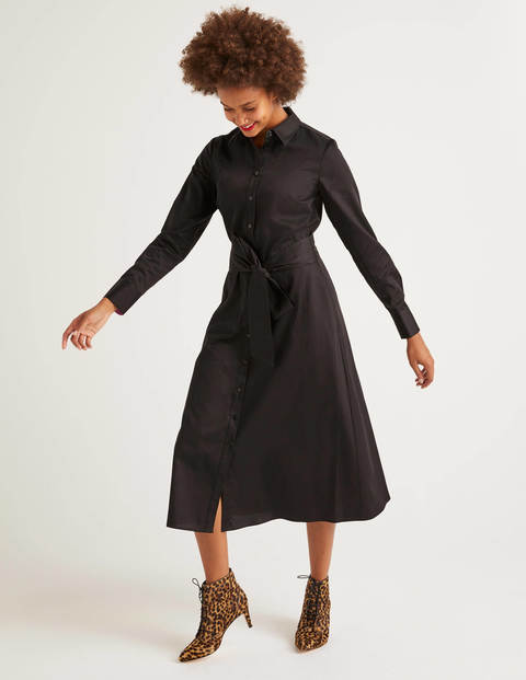 Isodora Midi Shirt Dress - Black Isodora Midi Shirt Dress - Black