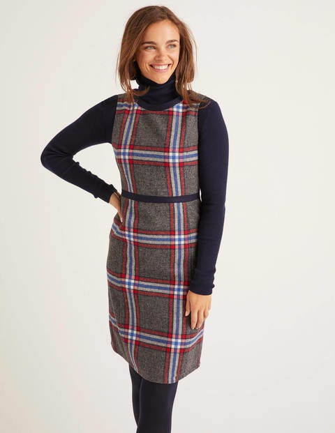 Carrie Tweed Dress - Red and Blue Check Carrie Tweed Dress - Red and Blue Check