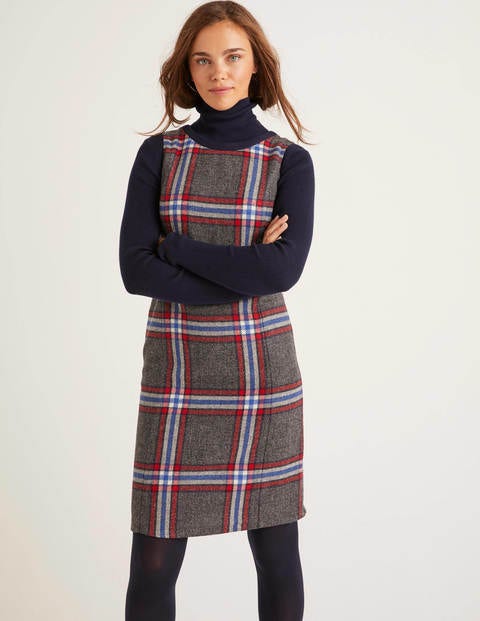 Carrie Tweed Dress - Red and Blue Check Carrie Tweed Dress - Red and Blue Check