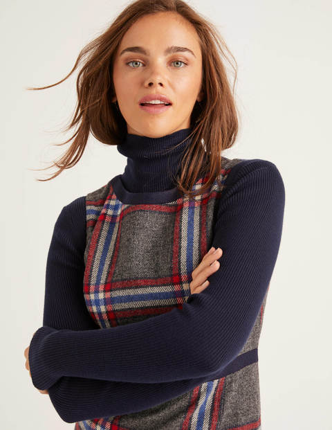 Carrie Tweed Dress - Red and Blue Check Carrie Tweed Dress - Red and Blue Check