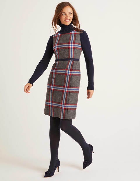 Carrie Tweed Dress - Red and Blue Check Carrie Tweed Dress - Red and Blue Check