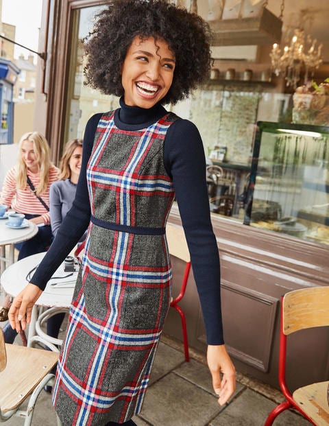 Carrie Tweed Dress - Red and Blue Check Carrie Tweed Dress - Red and Blue Check