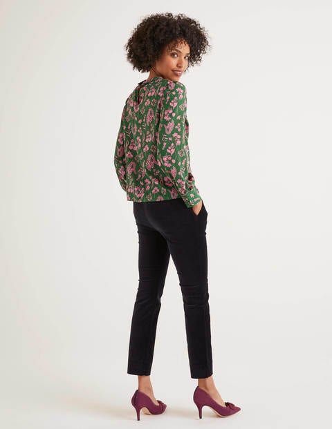 Gabriella Silk Blouse - Broad Bean, Botany Study Gabriella Silk Blouse - Broad Bean, Botany Study