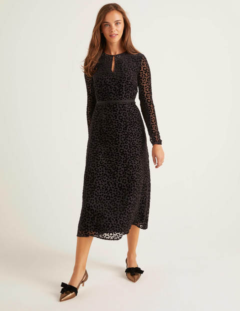Marie Devore Dress - Black, Chic Leopard Marie Devore Dress - Black, Chic Leopard