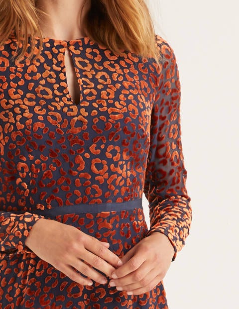 Marie Devore Dress - Copper Red, Chic Leopard Marie Devore Dress - Copper Red, Chic Leopard