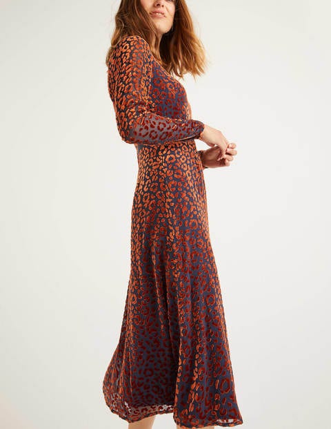 Marie Devore Dress - Copper Red, Chic Leopard Marie Devore Dress - Copper Red, Chic Leopard