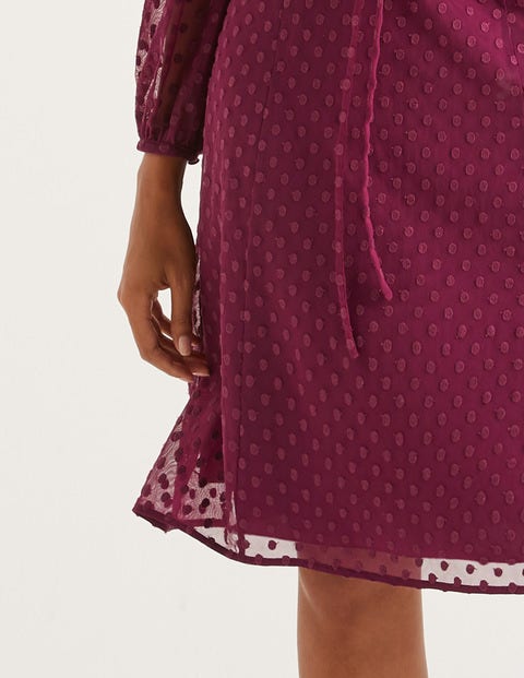 Jenna Embroidered Dress - Beetroot Jenna Embroidered Dress - Beetroot