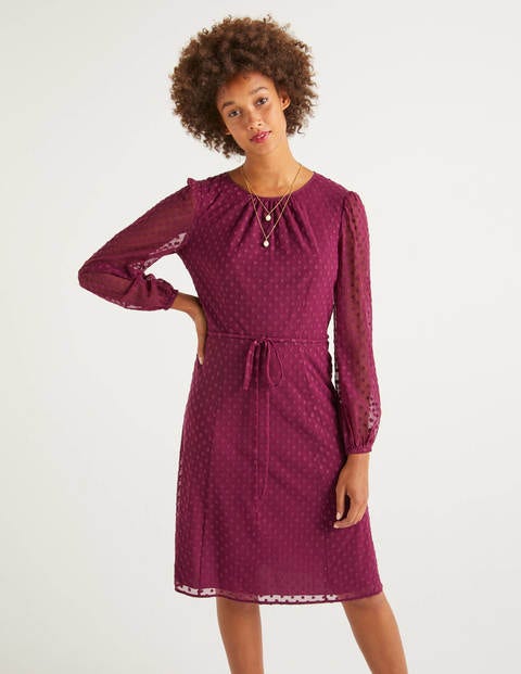 Jenna Embroidered Dress - Beetroot Jenna Embroidered Dress - Beetroot