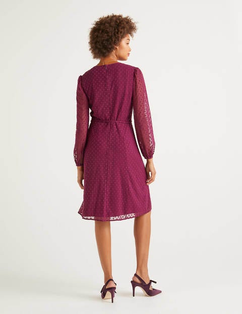 Jenna Embroidered Dress - Beetroot Jenna Embroidered Dress - Beetroot