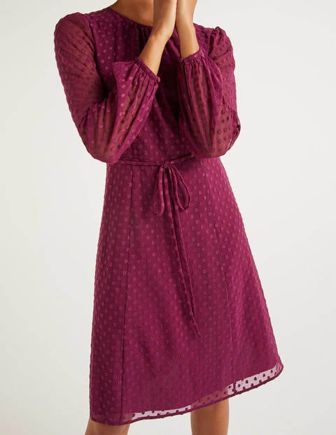 Jenna Embroidered Dress - Beetroot Jenna Embroidered Dress - Beetroot