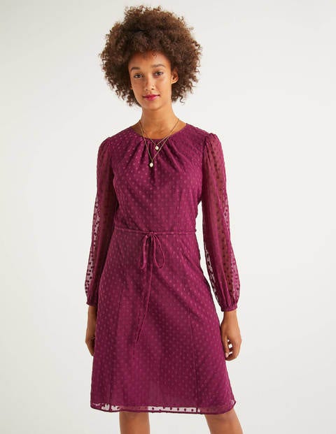Jenna Embroidered Dress - Beetroot Jenna Embroidered Dress - Beetroot