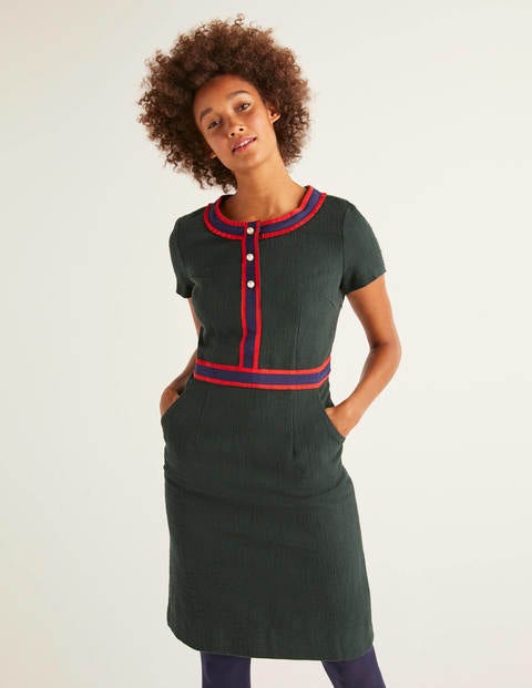 Anna Textured Dress - Midnight Garden Anna Textured Dress - Midnight Garden