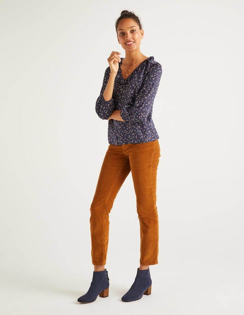Marine Bluse - Französisches Navy, Süße Blume Marine Bluse - Französisches Navy, Süße Blume
