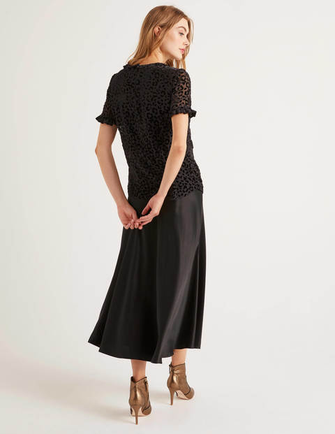 Romy Devore Top - Black, Chic Leopard Mono Romy Devore Top - Black, Chic Leopard Mono