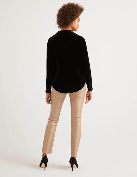 Eloise Velvet Shirt - Black Eloise Velvet Shirt - Black