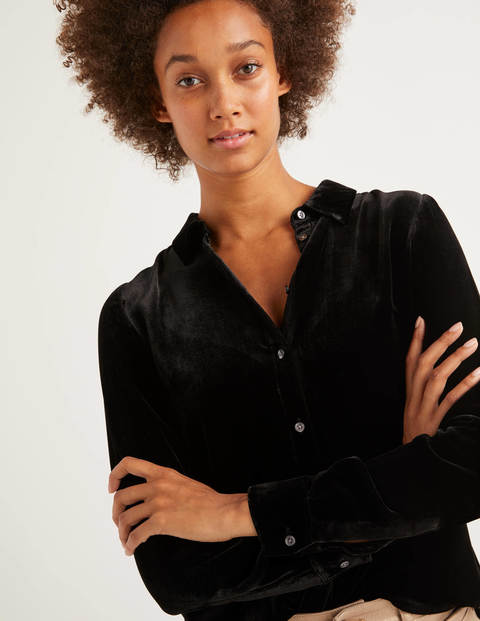 Eloise Velvet Shirt - Black Eloise Velvet Shirt - Black