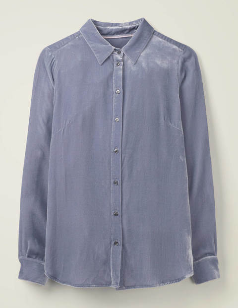 Eloise Velvet Shirt - River Eloise Velvet Shirt - River