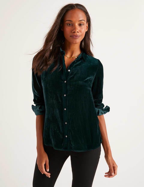 Chemise Eloise En Velours - Baltique Chemise Eloise En Velours - Baltique