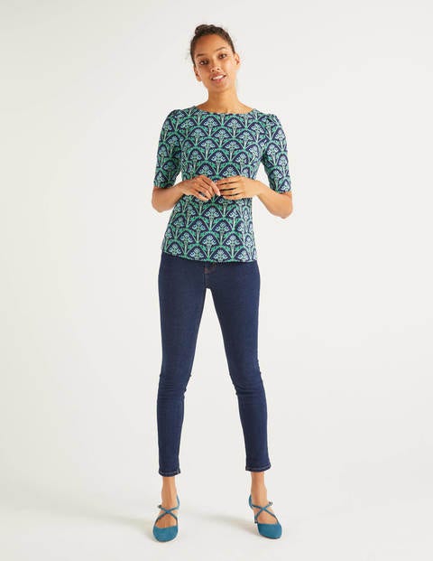 Annie Top - Navy and Green, Poppyseed Bud Annie Top - Navy and Green, Poppyseed Bud